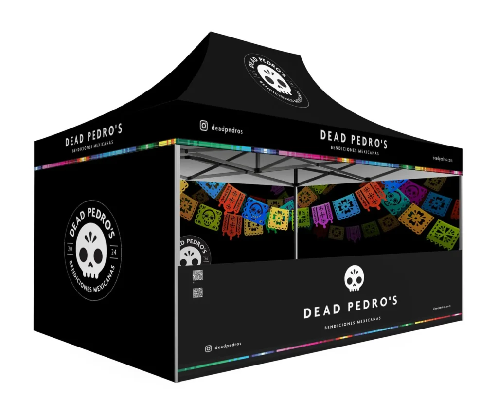 Dead Pedro's branded street food gazebo for Mexican catering in London